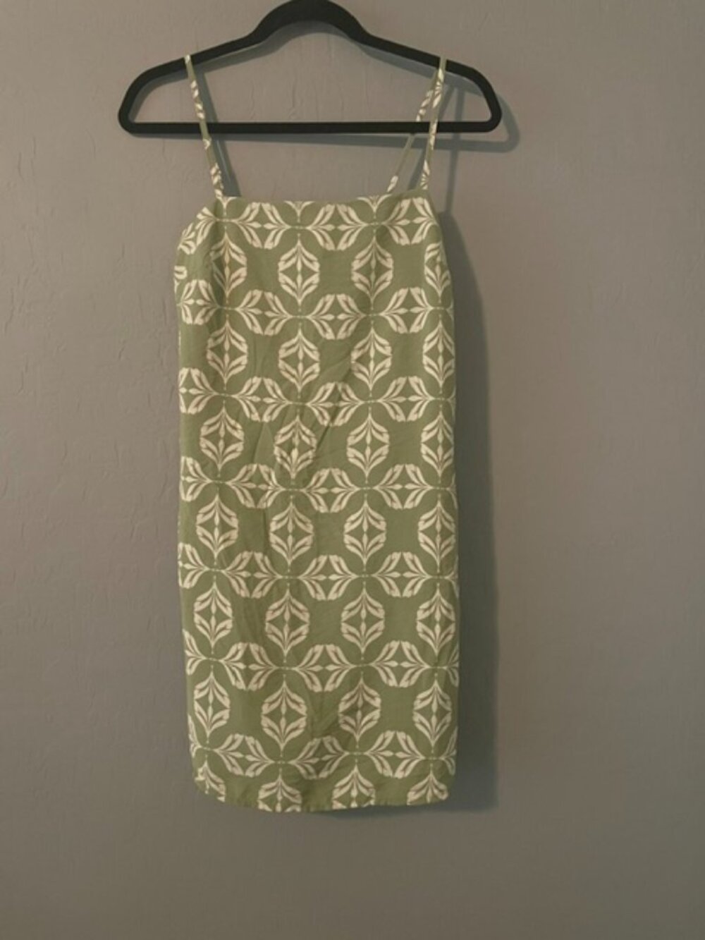 Abercrombie & Fitch Olive Tile Geometric Slip Skort Mini Dress XS Tall Fall